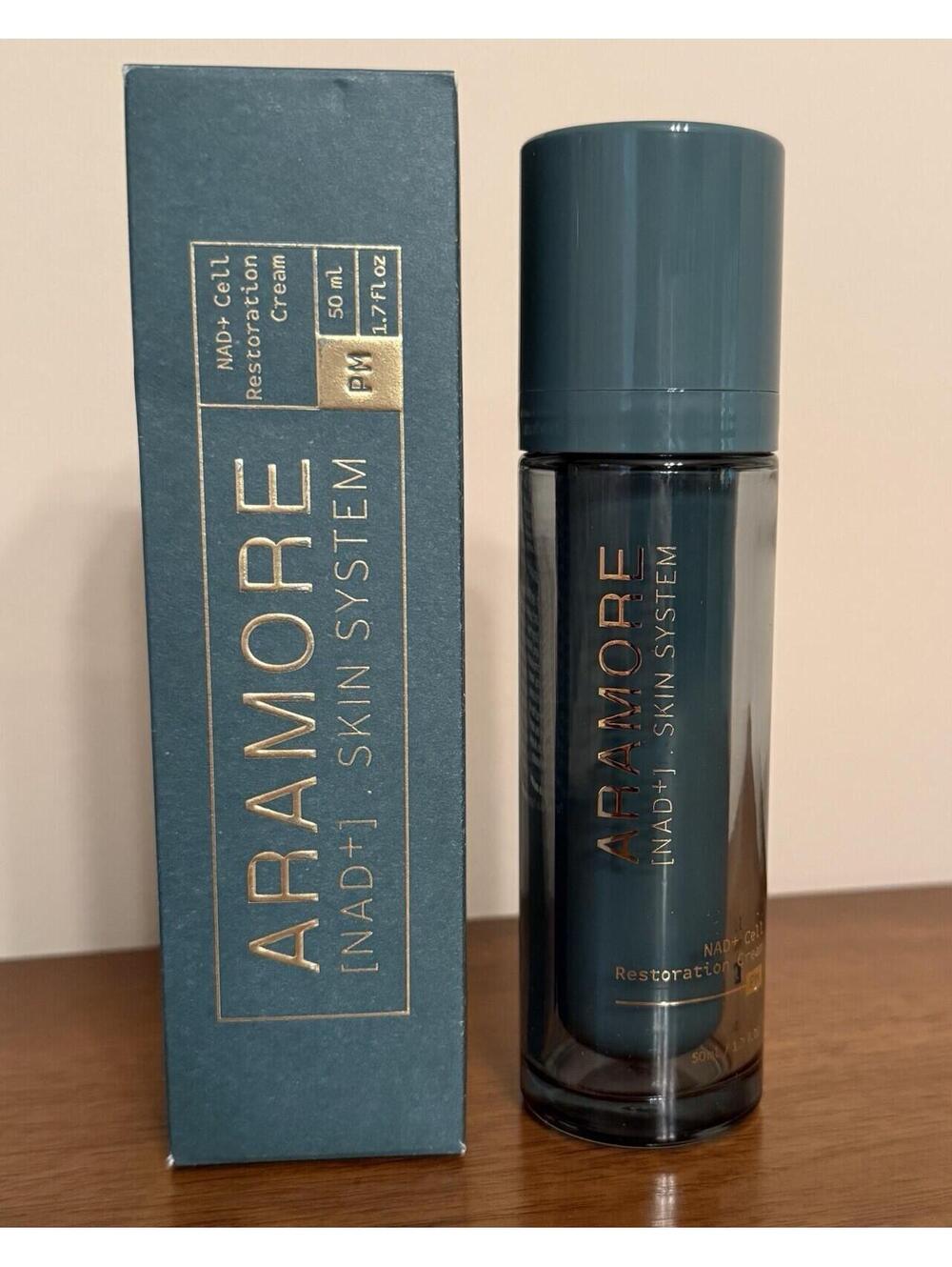 Aramore NAD+ Skin System Night Cream, 1.7 oz, New In Box, PM Cell Restoration